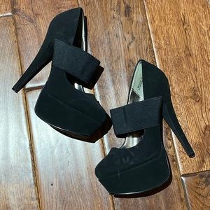 Black Platform Heels w/ Strap